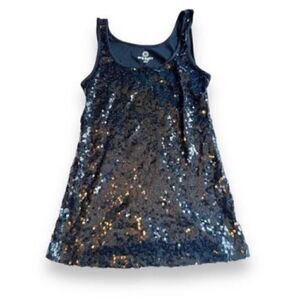 Old Navy Tank Top Womens Large Sequined Black NWT